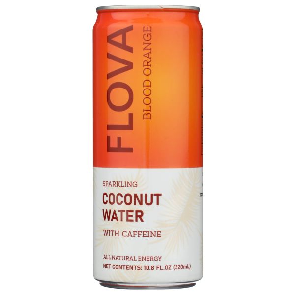 FLOVA: Blood Orange Sparkling Coconut Water, 10.8 fo