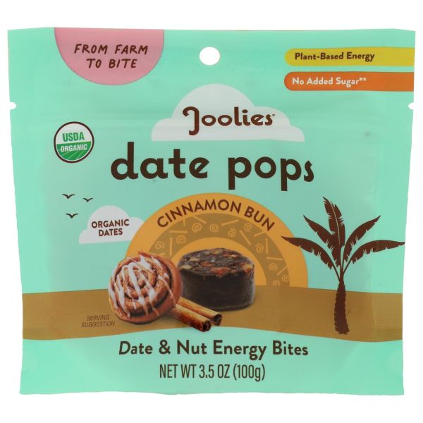 JOOLIES: Cinnamon Bun Date Pops, 3.5 oz