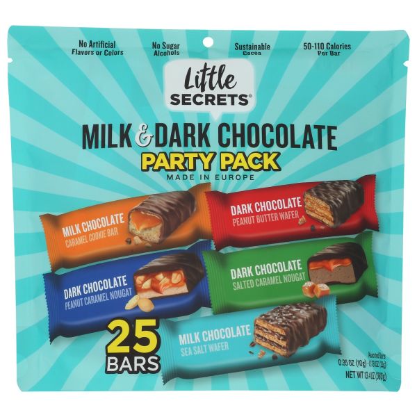 LITTLE SECRETS: Milk and Dark Chocolate Party Pack, 13.4 oz