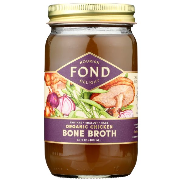 FOND BONE BROTH: Broth Bone Shiitake N Sage Chicken Organic, 14 FO