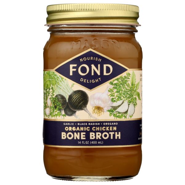 FOND BONE BROTH: Chicken Bone Broth Black Radish N Oregano, 14 FO