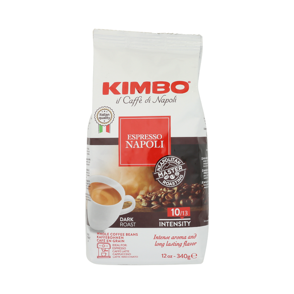 KIMBO: Espresso Napoli Whole Bean Coffee, 12 oz