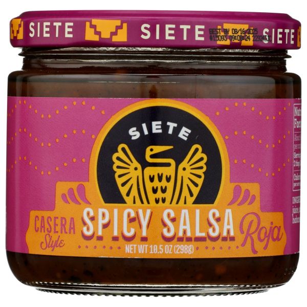SIETE: Spicy Salsa Casera Roja, 10.5 oz
