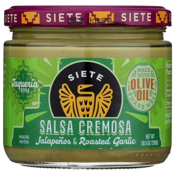 SIETE: Salsa Creamy Jalapeno Taqueria, 10.5 oz