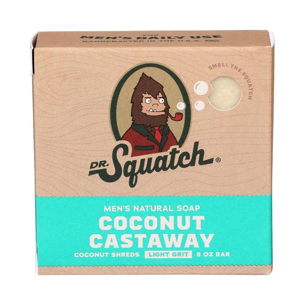 DR SQUATCH: Coconut Castaway Bar Soap, 5 oz