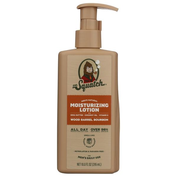 DR SQUATCH: Wood Barrel Bourbon Moisturizing Lotion, 10 fo