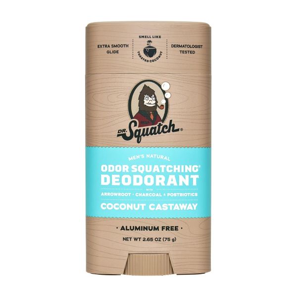 DR SQUATCH: Coconut Castaway Deodorant, 2.65 oz