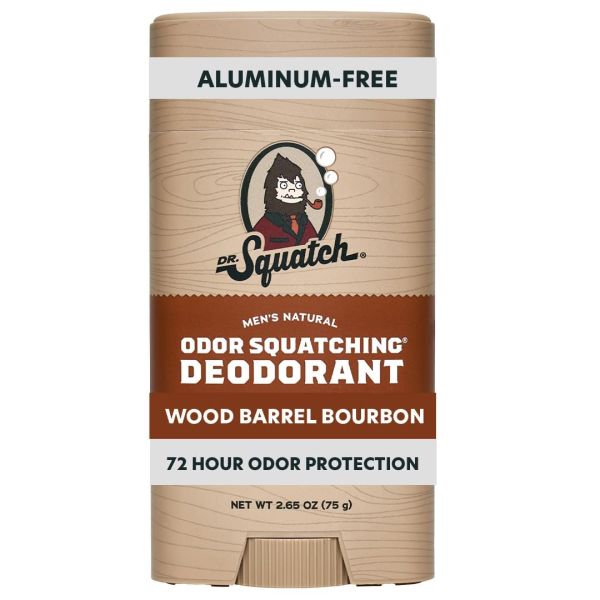 DR SQUATCH: Wood Barrel Bourbon Deodorant, 2.65 oz