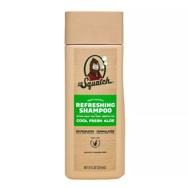 DR SQUATCH: Cool Fresh Aloe Refreshing Shampoo, 11 fo