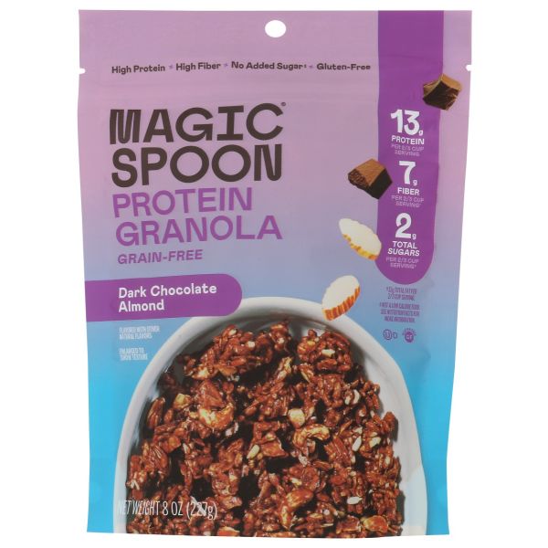 MAGIC SPOON: Dark Chocolate Almond Protein Granola, 8 oz