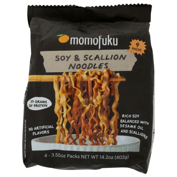 MOMOFUKU: Soy and Scallion Ramen Noodles 4Pack, 14.2 oz