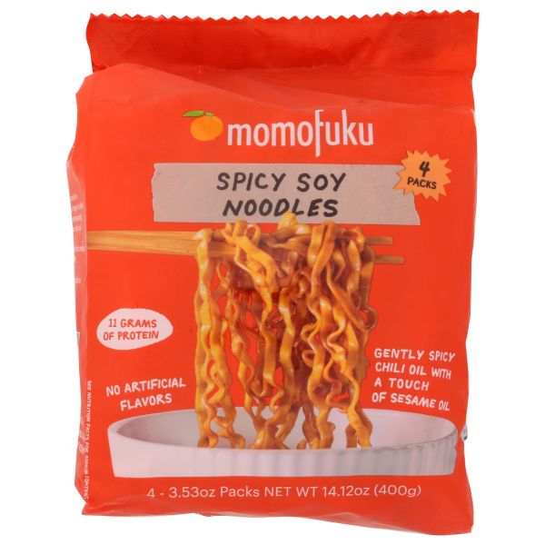 MOMOFUKU: Spicy Soy Ramen Noodles 4Pack, 14.12 oz