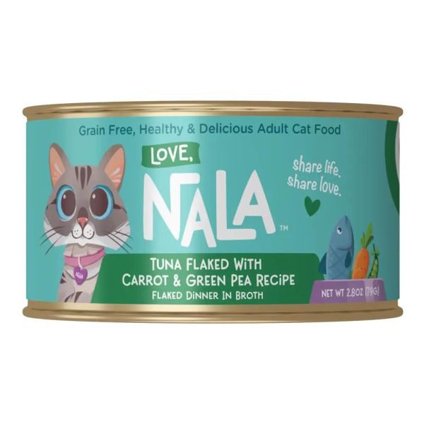 LOVE, NALA: Tuna Flaked With Carrot & Green Pea Recipe Dinner In Broth Adult Cat Food, 2.8 oz
