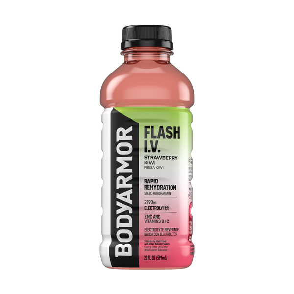 BODY ARMOR: Flash I.V. Strawberry Kiwi Electrolyte Beverage, 20 fo