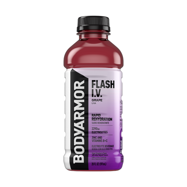 BODY ARMOR: Flash I.V. Grape Electrolyte Beverage, 20 fo