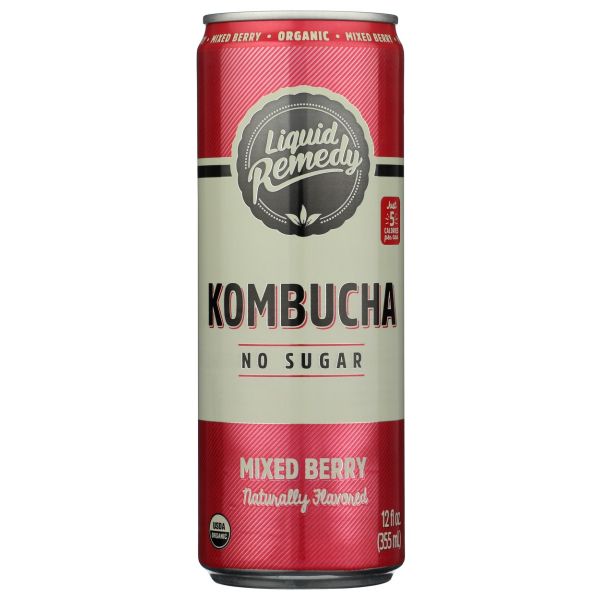 LIQUID REMEDY: Organic Kombucha Mixed Berry, 12 fo