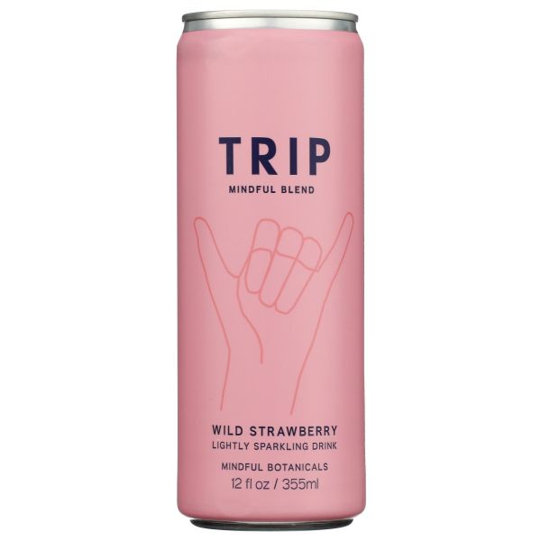 TRIP: Mindful Blend Lightly Sparkling Drink Wild Strawberry, 12 fo