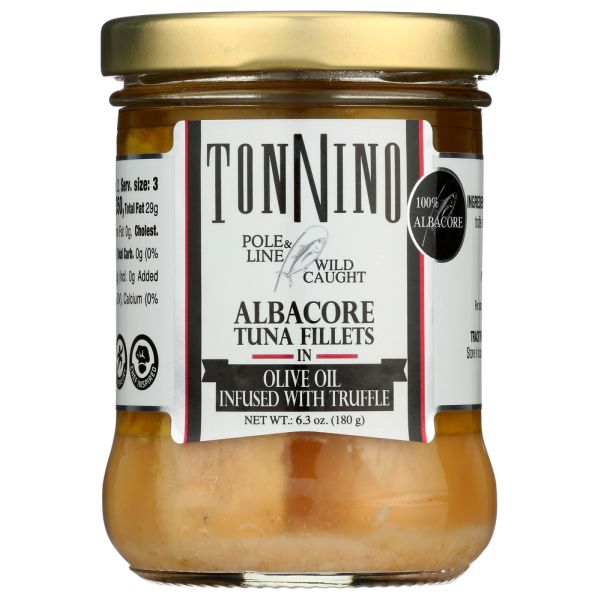 TONNINO: Albacore Tuna Fillet in Olive Oil with Truffle, 6.3 oz