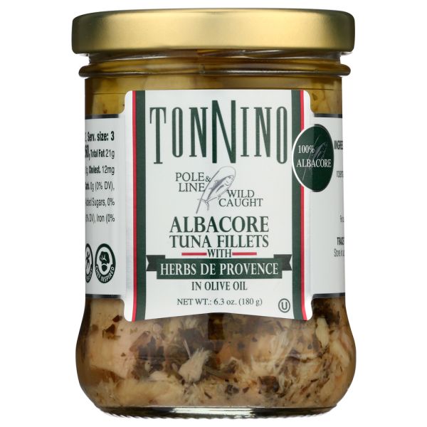 TONNINO: Albacore Tuna Fillet with Herbs De Provence, 6.3 oz
