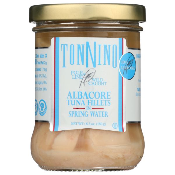 TONNINO: Albacore Tuna Fillet in Spring Water, 6.3 oz