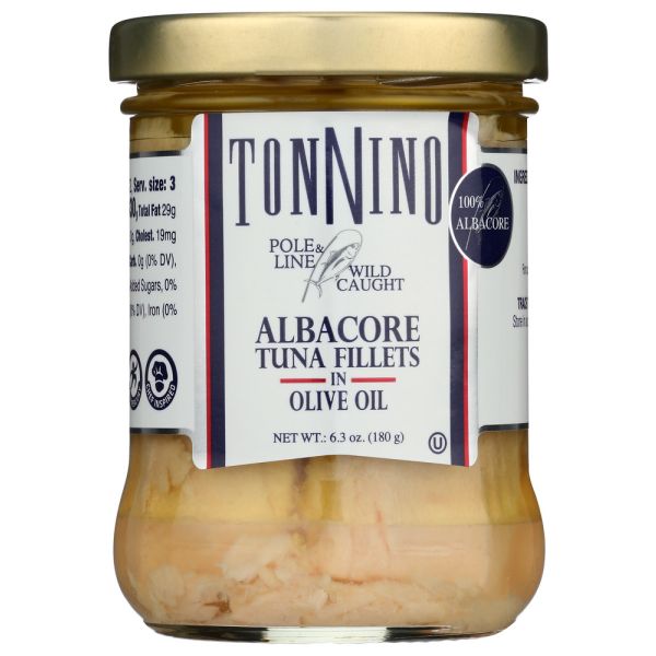 TONNINO: Albacore Tuna Fillet in Olive Oil, 6.3 oz