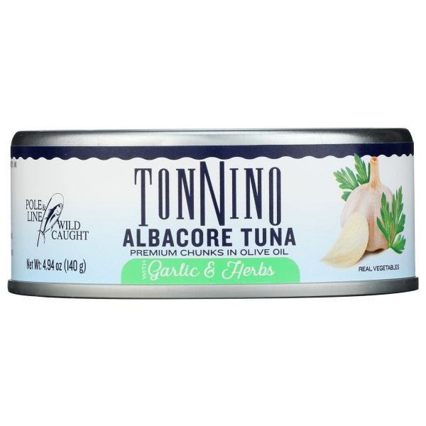TONNINO: Albacore Tuna with Garlic and Herbs, 4.94 oz