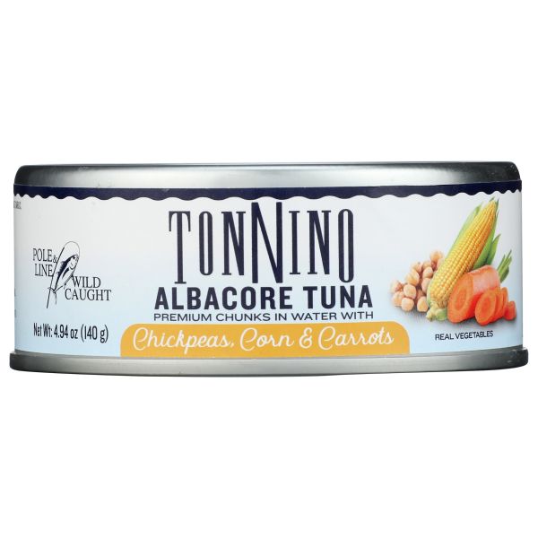 TONNINO: Albacore Tuna with Chickpea, Corn and Carrots, 4.94 oz