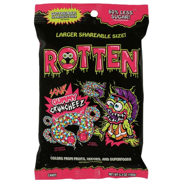 ROTTEN: Sour Gummy Cruncheez, 5.3 oz