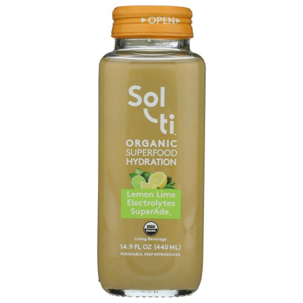 SOL-TI: Organic Lemon Lime SuperAde, 14.9 fo