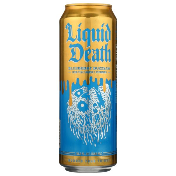 LIQUID DEATH: Blueberry Buzzsaw Iced Tea, 19.2 fo