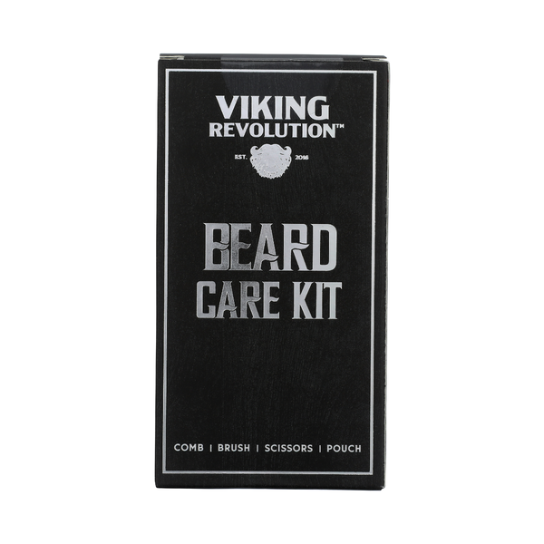 VIKING REVOLUTION: Comb Brush Scissors Pouch Beard Care Kit, 1 bx