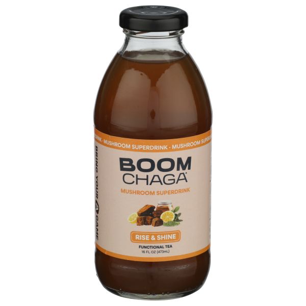 BOOM CHAGA: Rise And Shine Mushroom Superdrink Functional Tea, 16 fo