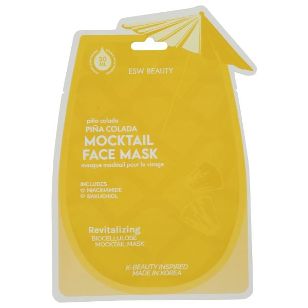 ESW BEAUTY: Piña Colada Revitalizing Mocktail Biocellulose Face Mask, 1.01 oz