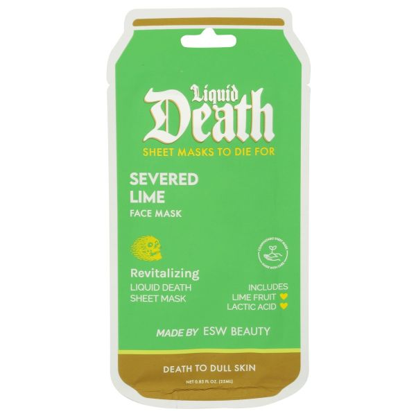 ESW BEAUTY: Severed Lime Revitalizing Liquid Death Face Mask, .85 fo