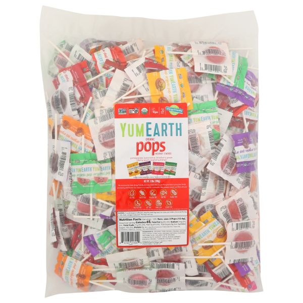 YUMEARTH: Organic Assorted Bulk Bag Lollipops, 56 oz