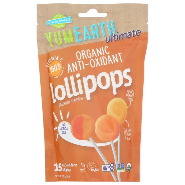 YUMEARTH: Organic Antioxidant Lollipops, 3.3 oz
