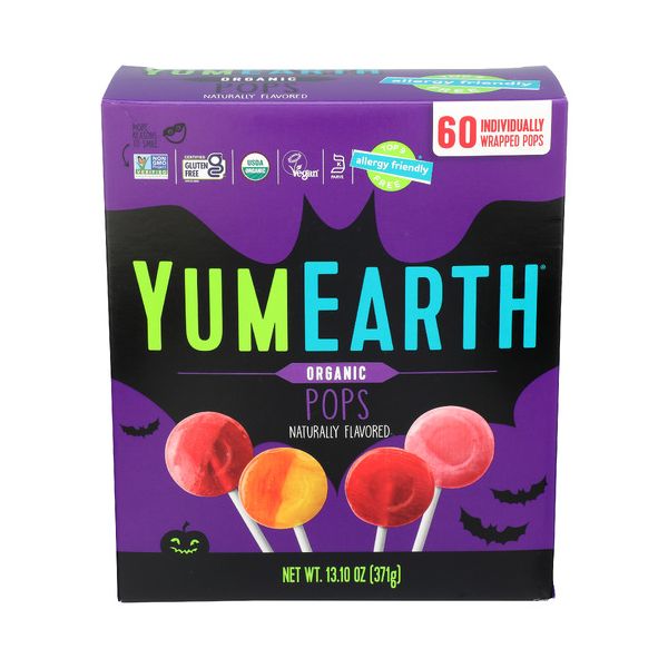 YUMEARTH: Organic Lolli Pops Fruit Halloween, 13.1 oz