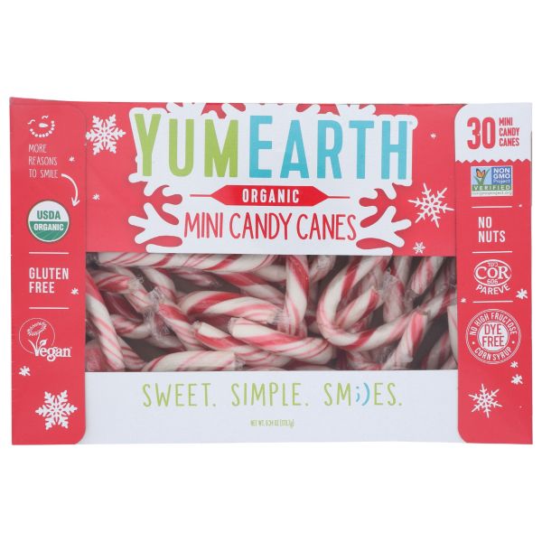 YUMEARTH: Holiday Organic Mini Candy Canes, 6.34 oz