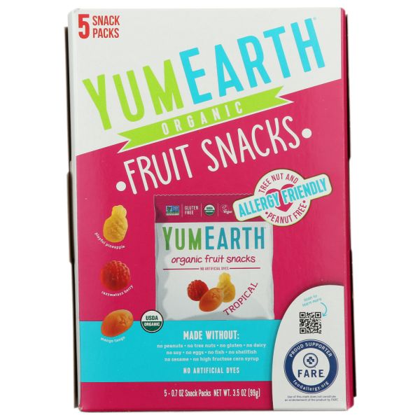 YUMEARTH: Organic Tropical Fruit Snacks, 3.5 oz