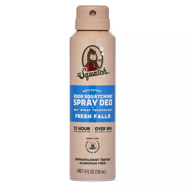 DR SQUATCH: Fresh Falls Spray Deodorant, 4 oz