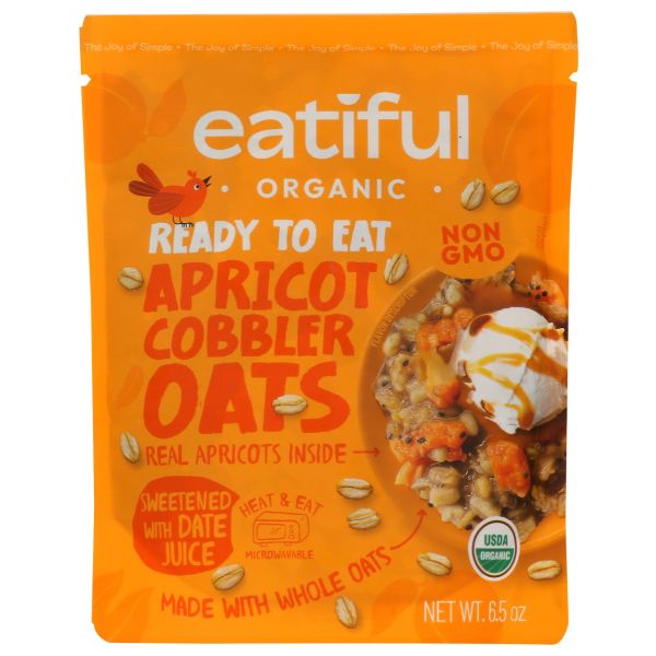 EATIFUL: Organic Apricot Cobbler Oats Rte, 6.5 oz