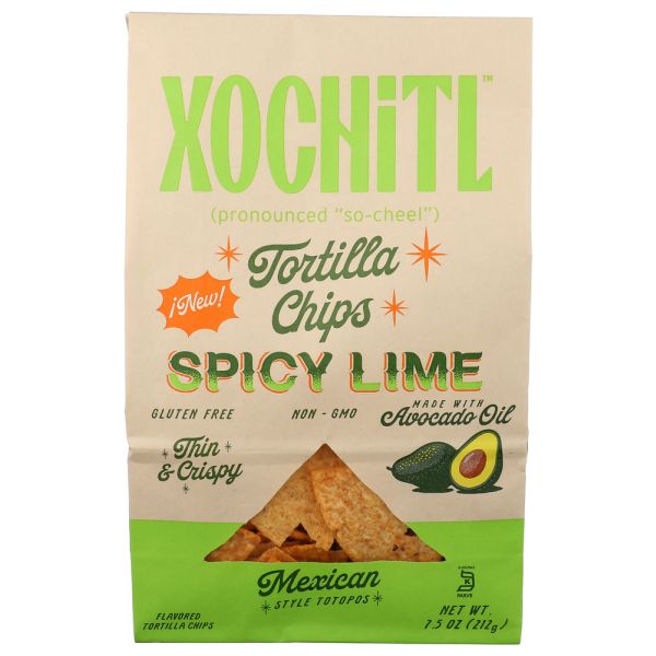XOCHITL: Spicy Lime Tortilla Chips, 7.5 oz