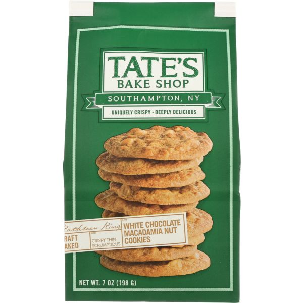 TATE'S BAKE SHOP: White Chocolate Macadamia Nut Cookies, 7 oz