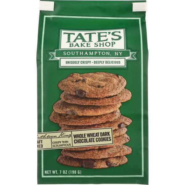 TATES: Whole Wheat Dark Chocolate Cookies, 7 oz