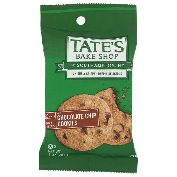 TATES: Chocolate Chip Cookies 2pc, 1 oz