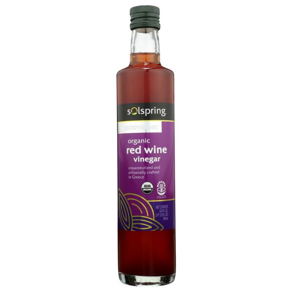 SOLSPRING: Biodynamic Organic Red Wine Vinegar, 16.9 fo