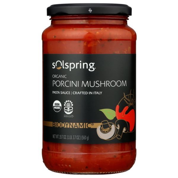 SOLSPRING: Porcini Mushroom Italian Pasta Sauce, 19.7 oz