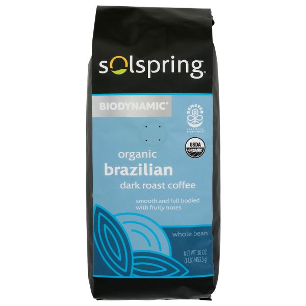 SOLSPRING: Coffee Dk Roast Brazilian, 1 ea