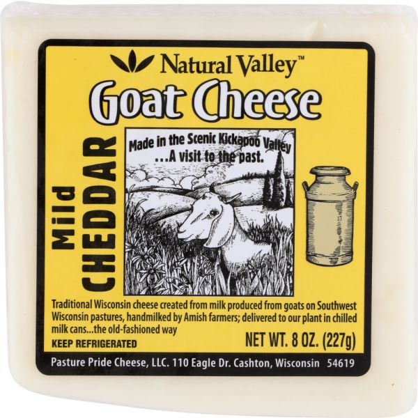 NATURAL VALLEY: Mild Cheddar Goat Cheese, 8 oz