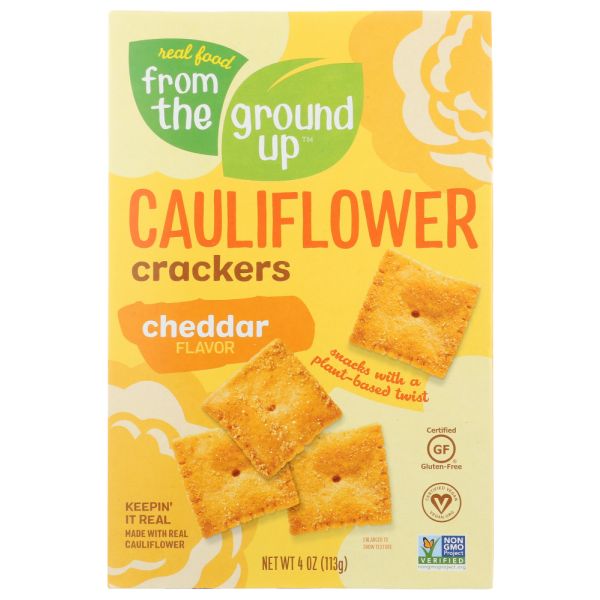 FROM THE GROUND UP: Cheddar Cauliflower Crackers, 4 oz